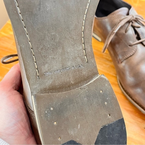 John Varvatos Lace Up Leather Oxford Smooth Toe - Picture 12 of 13
